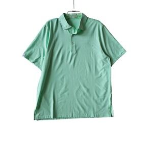 Ashworth Mens Wasabi Green White Striped Golf Polo Shirt AM1111 Large NWT